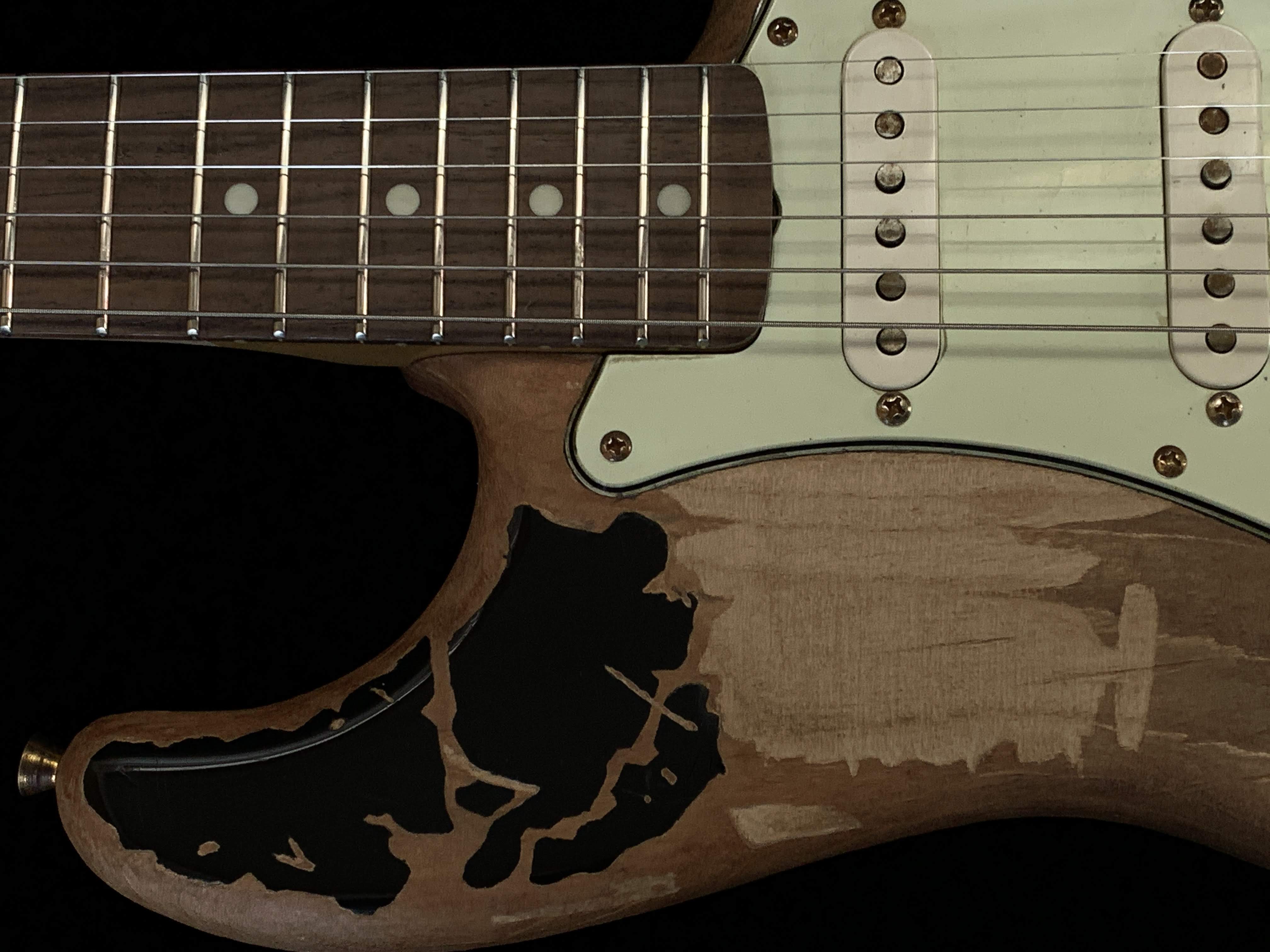 CUSTOM-MADE Remodeled John Mayer Black One Aged Parts A0408010